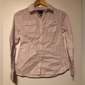 Tommy Hilfiger Pink and Lavender Patterned Button-Down Shirt